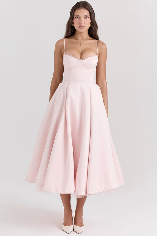 Sammi – Sweetheart Neckline Midi Dress for Women