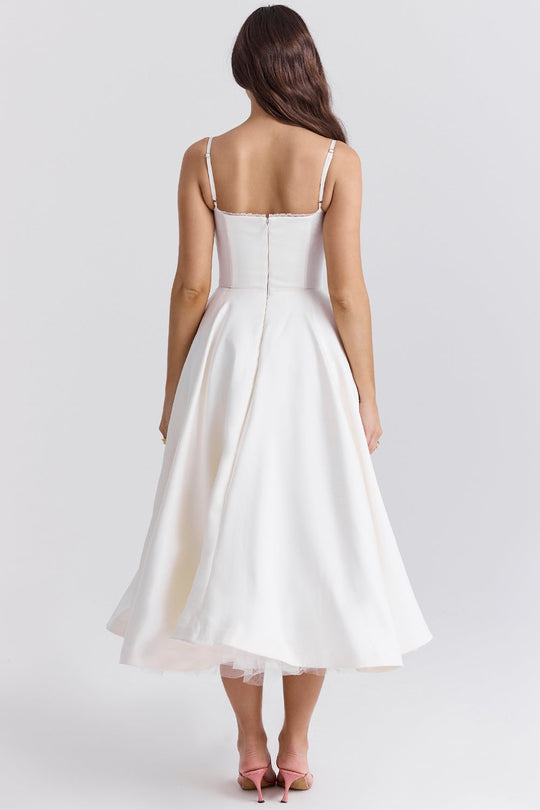 Sammi – Sweetheart Neckline Midi Dress for Women