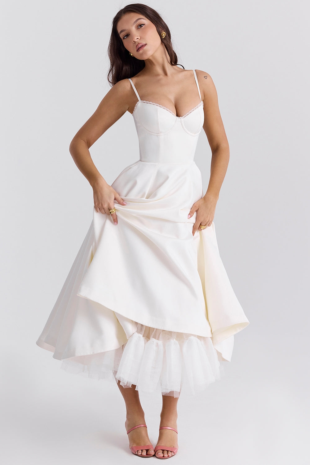 Sammi – Sweetheart Neckline Midi Dress for Women
