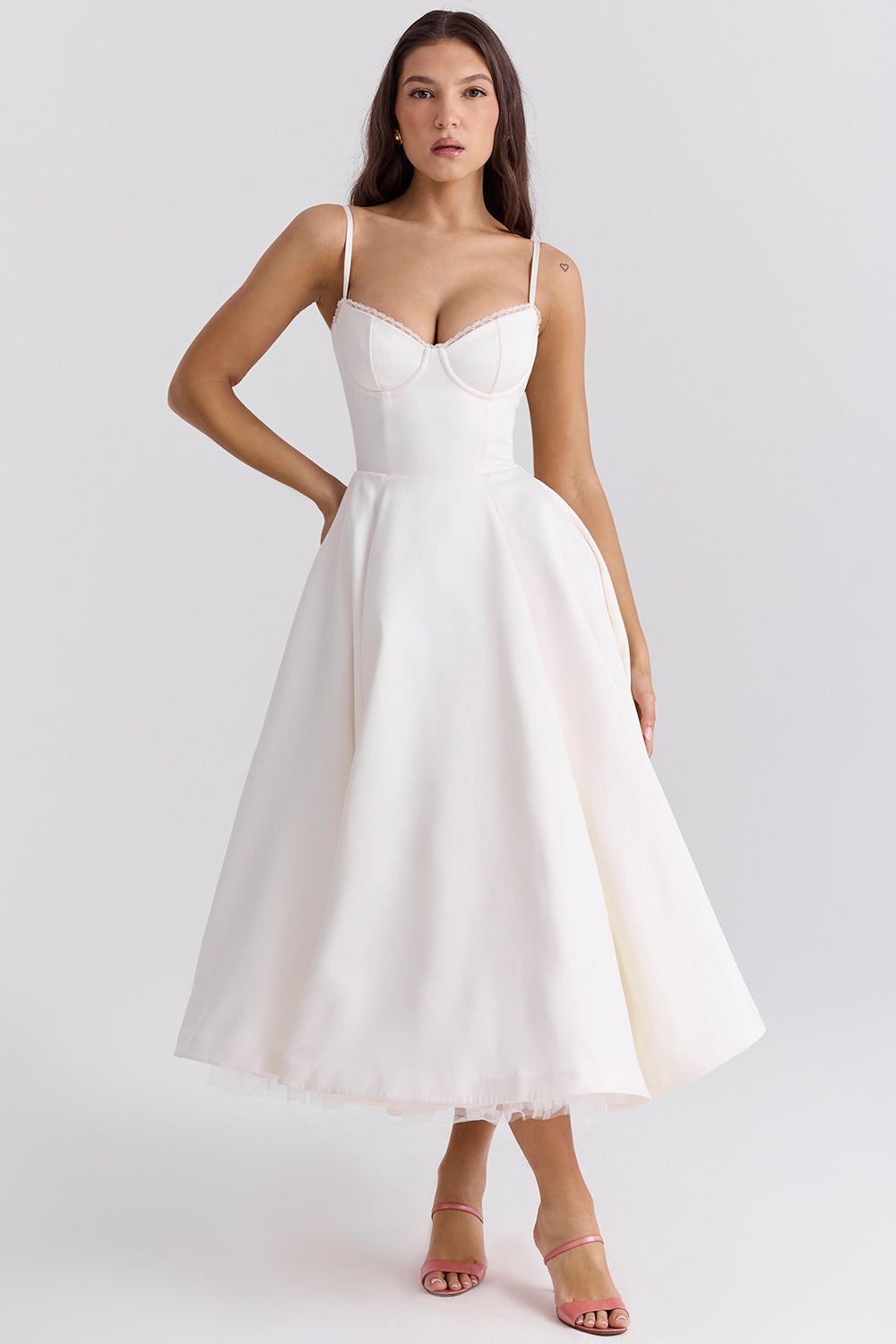 Sammi – Sweetheart Neckline Midi Dress for Women