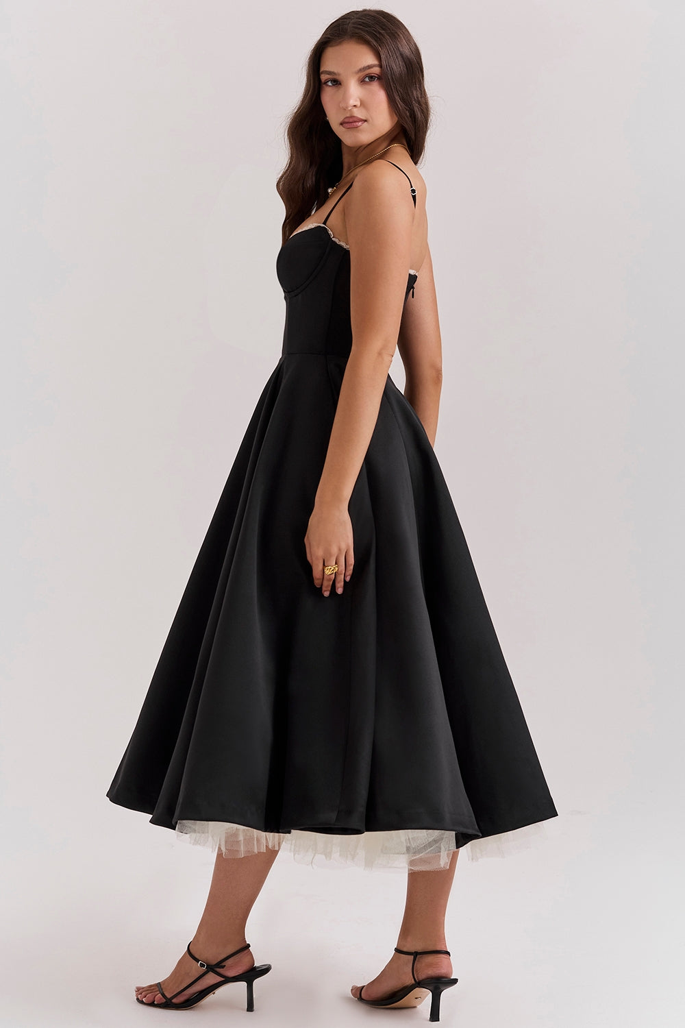 Sammi – Sweetheart Neckline Midi Dress for Women
