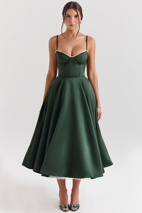 Sammi – Sweetheart Neckline Midi Dress for Women