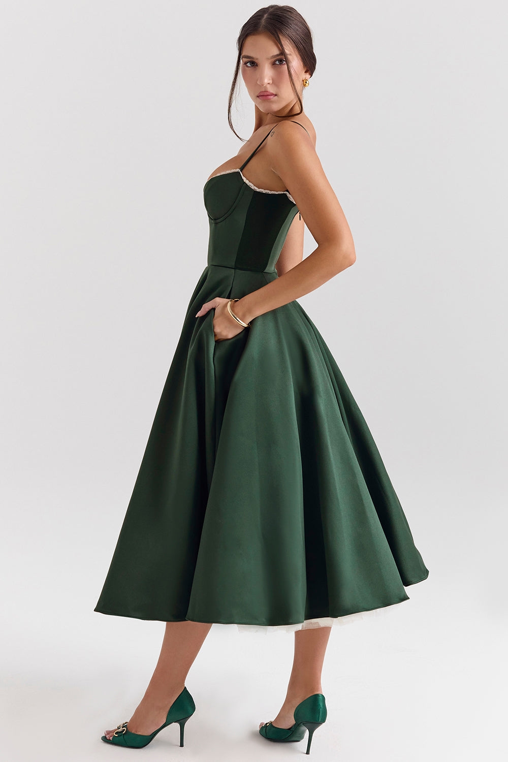 Sammi – Sweetheart Neckline Midi Dress for Women