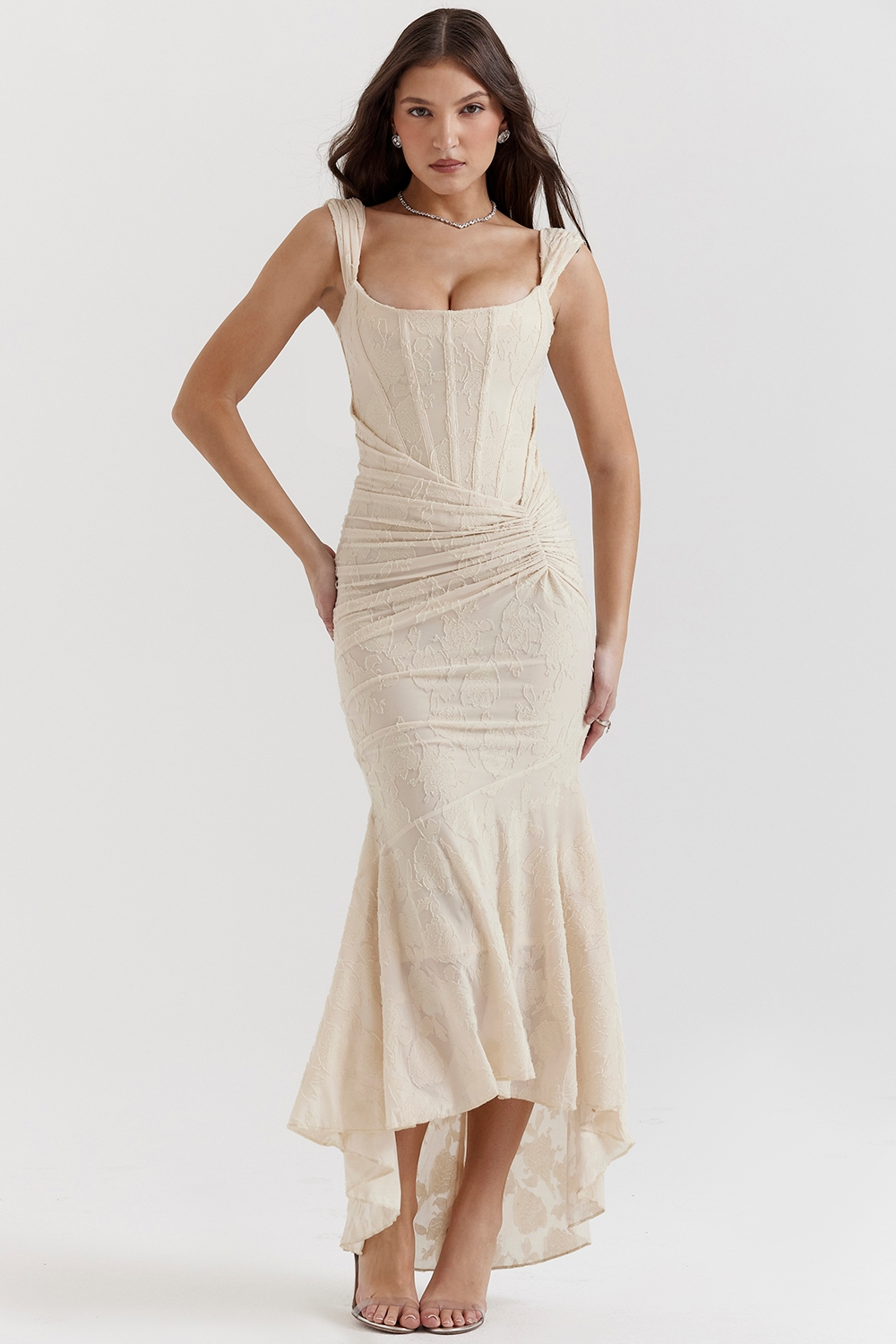 Paulette – Lace Mermaid Midi Dress for Women