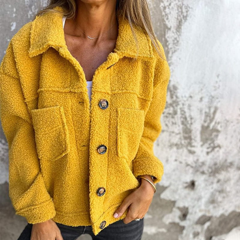 Lilo – Cozy Sherpa Button-Up Jacket for Women