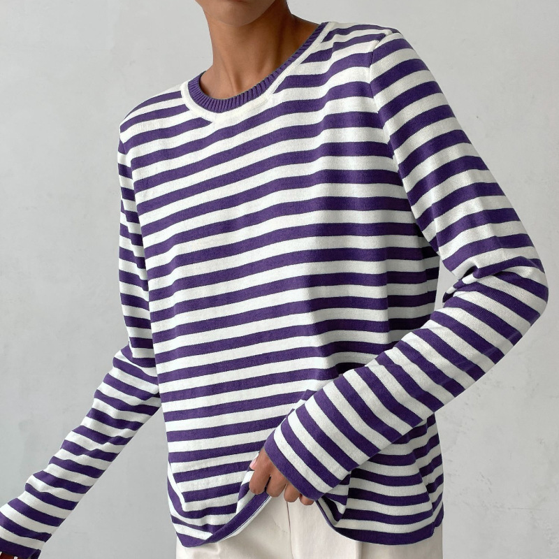 Donna – Classic Striped Long Sleeve Tee for Women