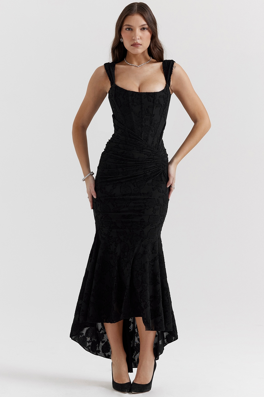 Paulette – Lace Mermaid Midi Dress for Women