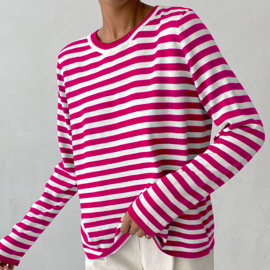 Donna – Classic Striped Long Sleeve Tee for Women