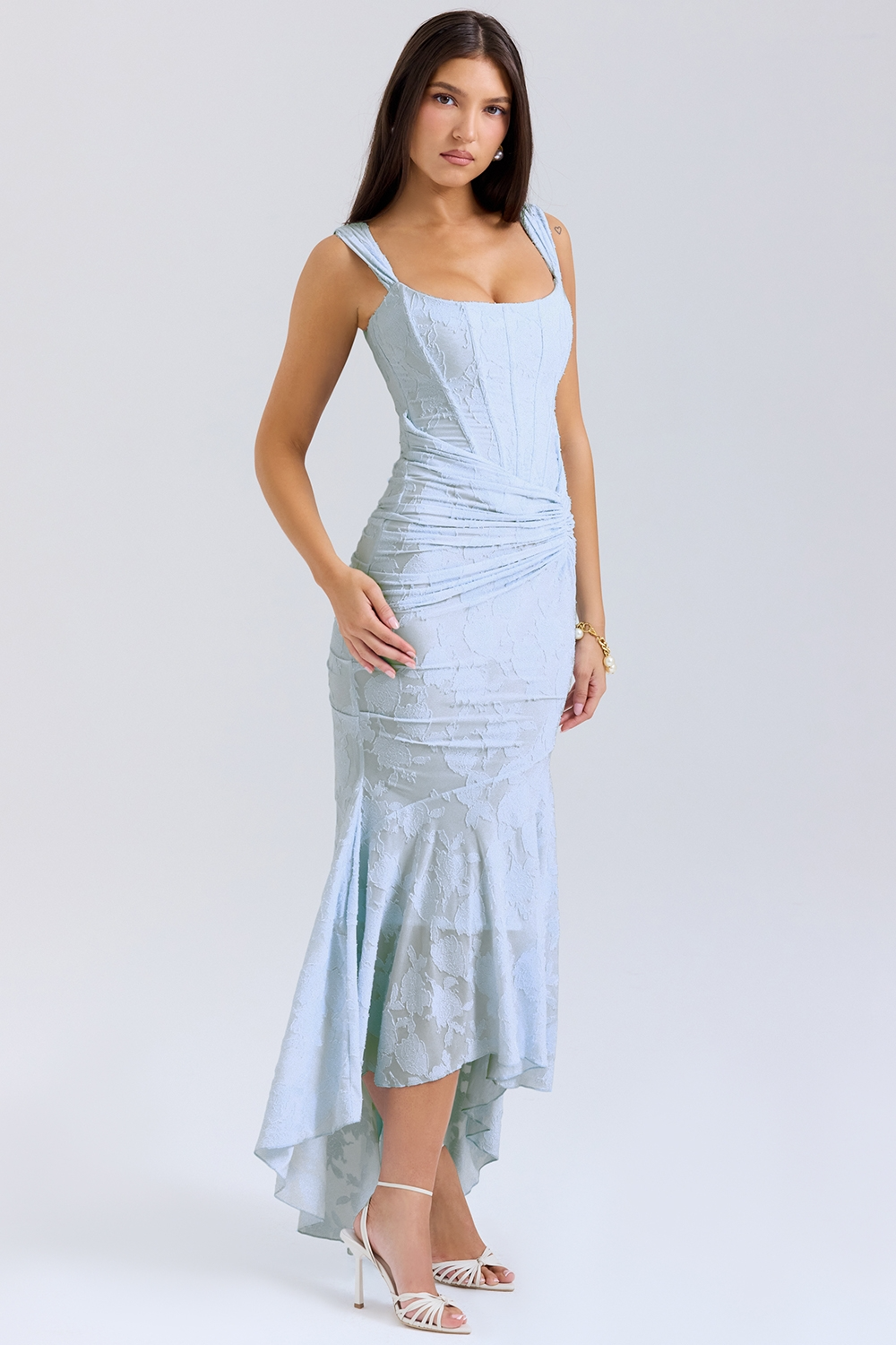 Paulette – Lace Mermaid Midi Dress for Women