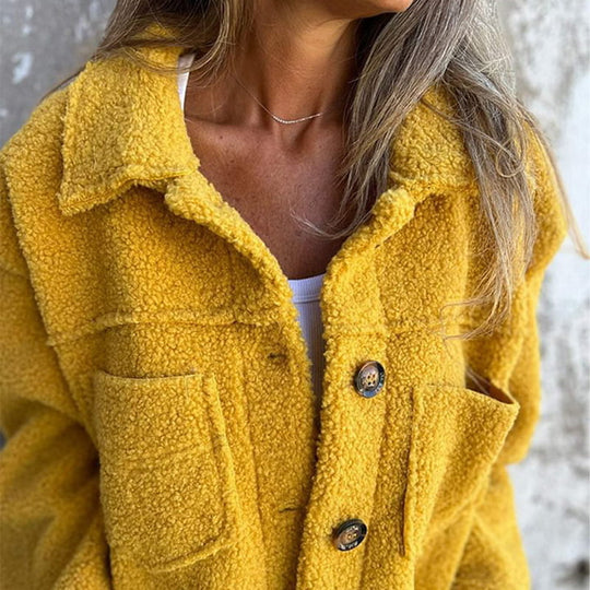 Lilo – Cozy Sherpa Button-Up Jacket for Women