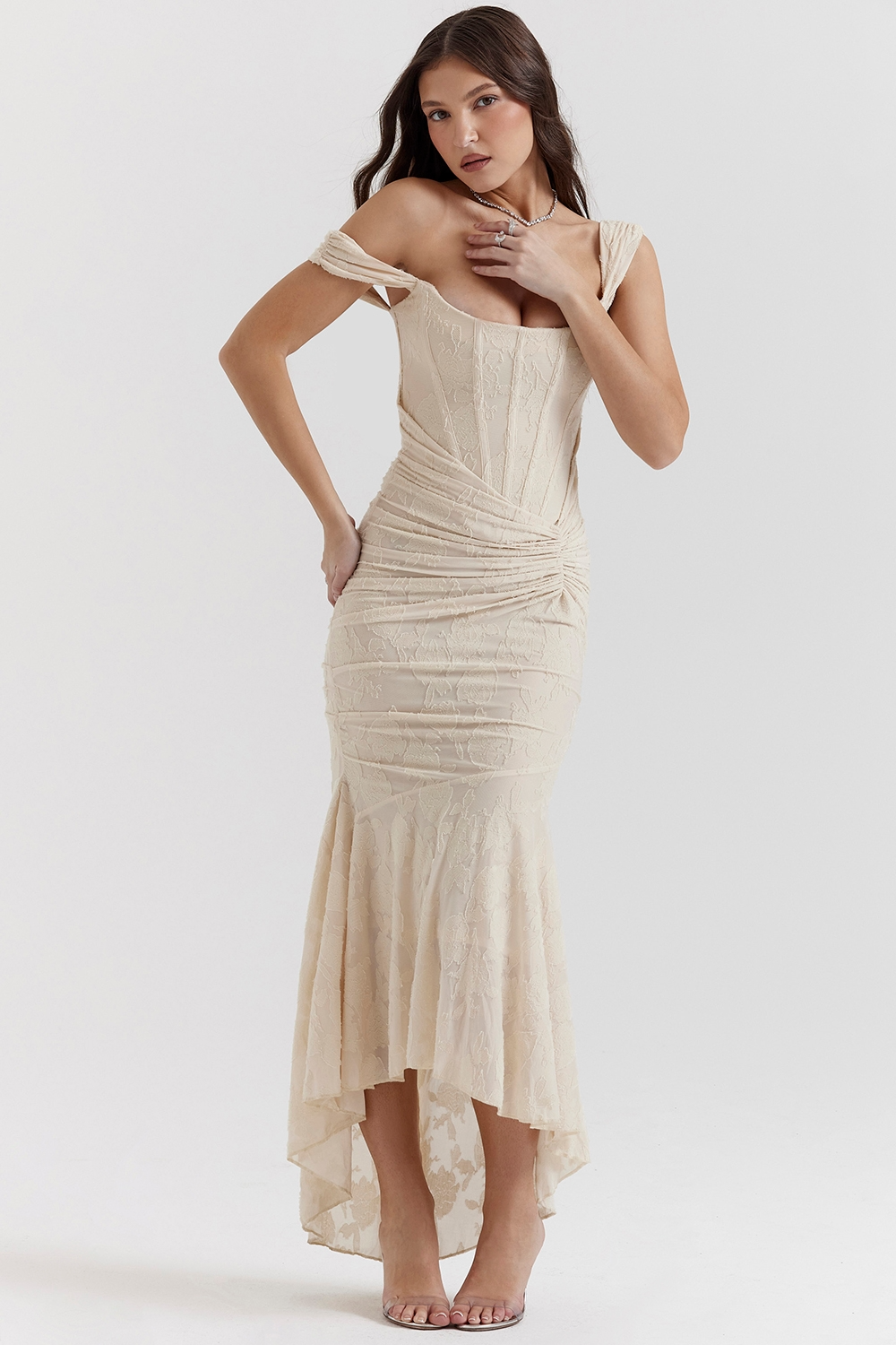 Paulette – Lace Mermaid Midi Dress for Women
