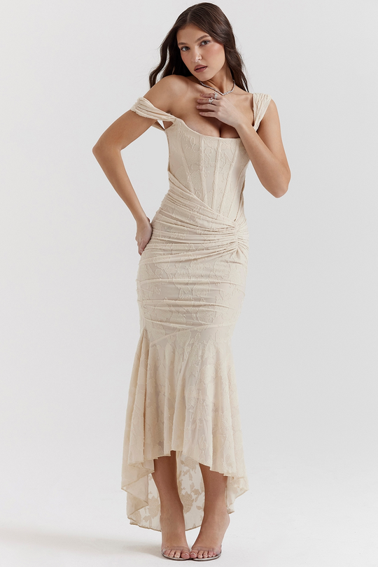 Paulette – Lace Mermaid Midi Dress for Women
