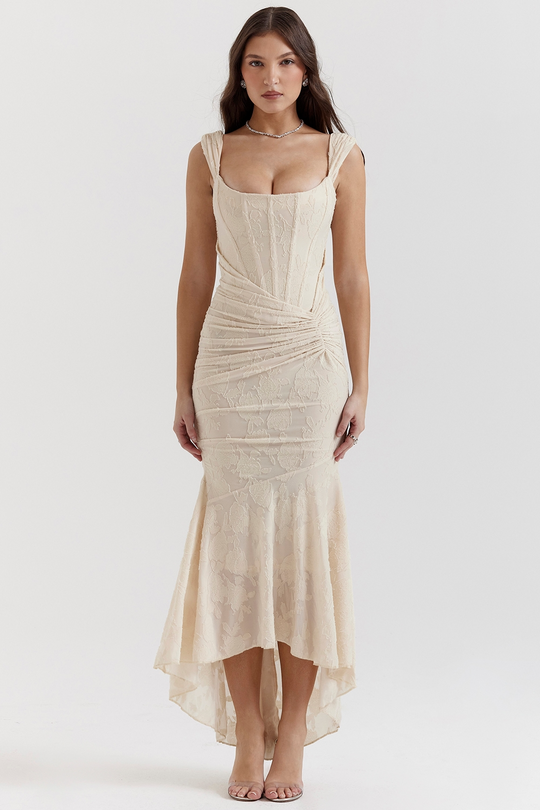 Paulette – Lace Mermaid Midi Dress for Women