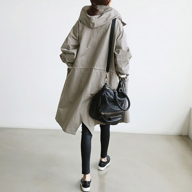 Analeia – Oversized Hooded Trench Coat for Women