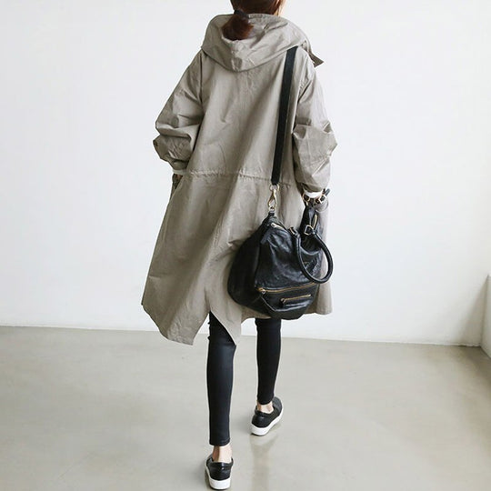 Analeia – Oversized Hooded Trench Coat for Women