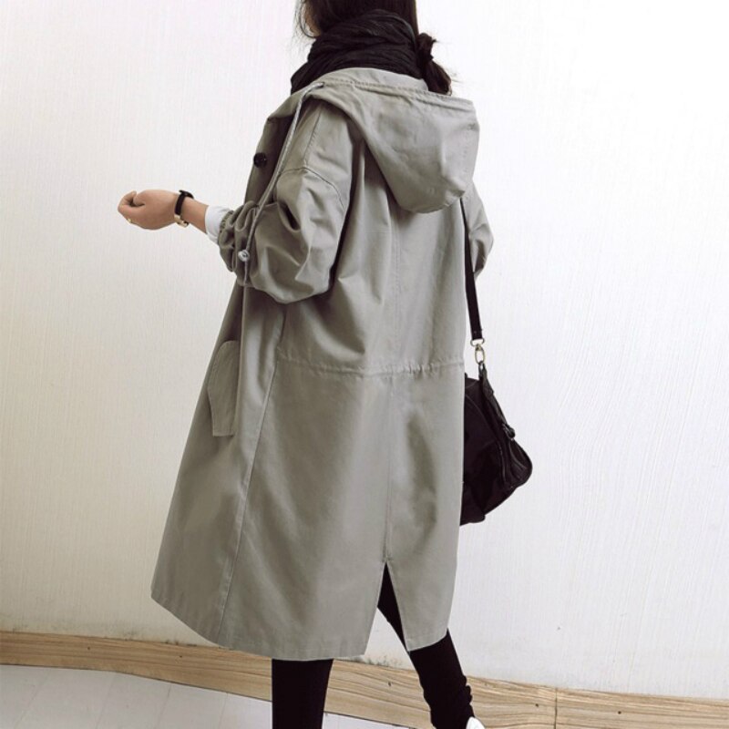 Analeia – Oversized Hooded Trench Coat for Women