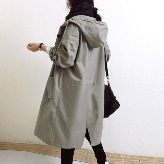 Analeia – Oversized Hooded Trench Coat for Women