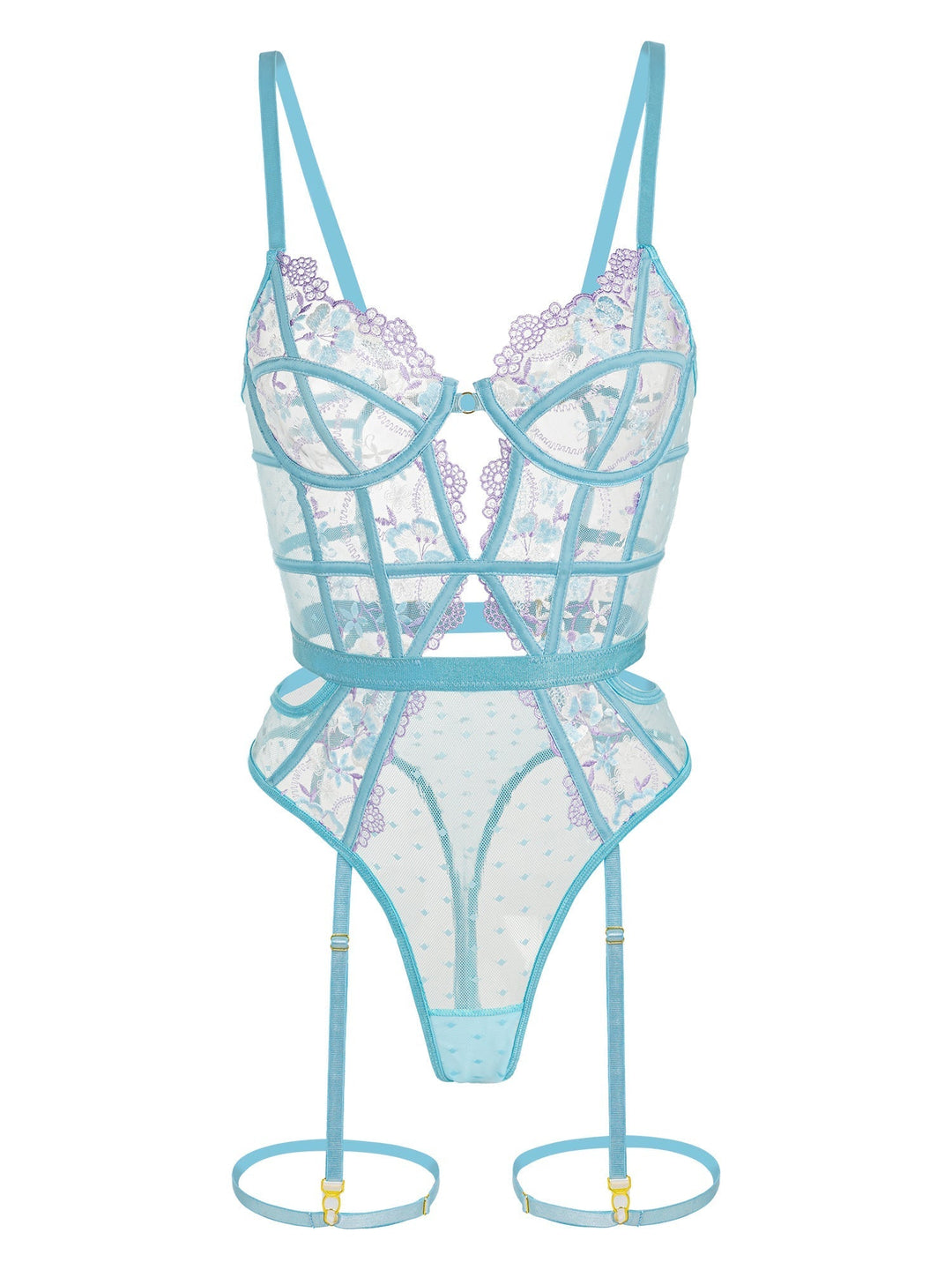 Cyanne – Embroidered Cutout Bodysuit for Women