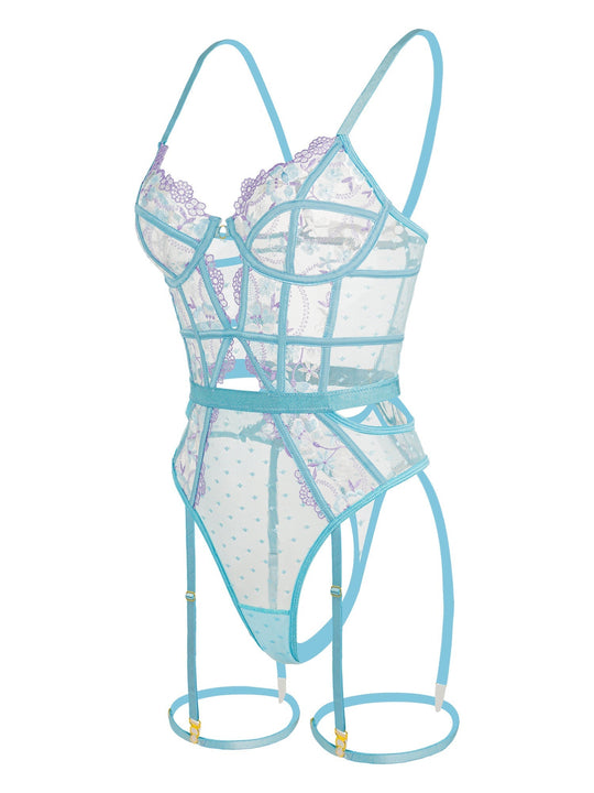 Cyanne – Embroidered Cutout Bodysuit for Women