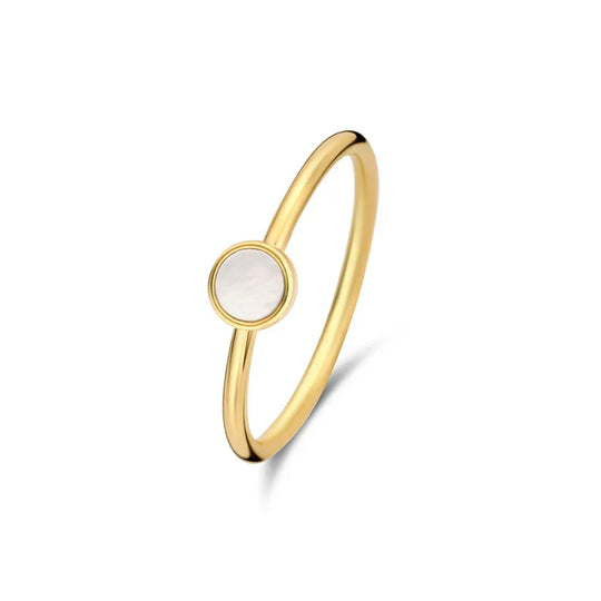 Fannie – Gold Ring with Mother-of-Pearl Accent