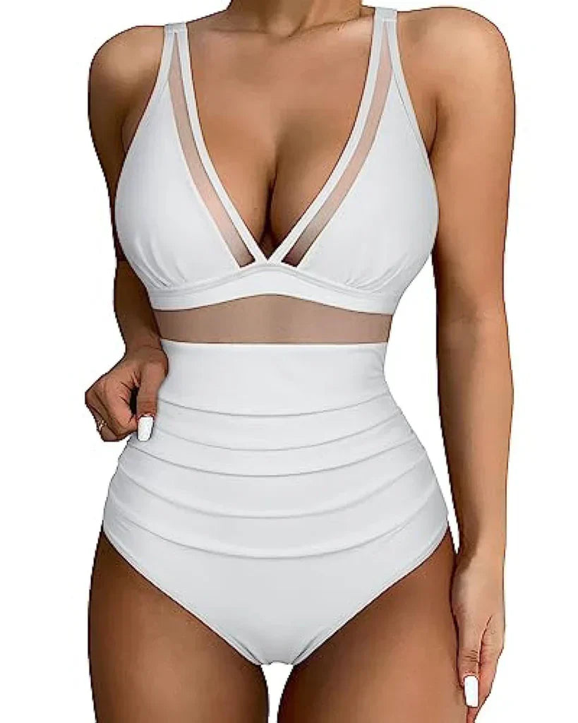 Nikoletta – Mesh Panel Shaping Swimsuit