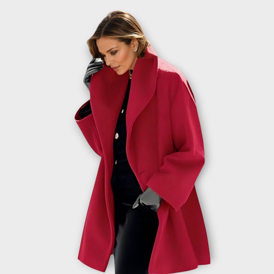 Ashlyn – Oversized Wool Blend Coat for Women