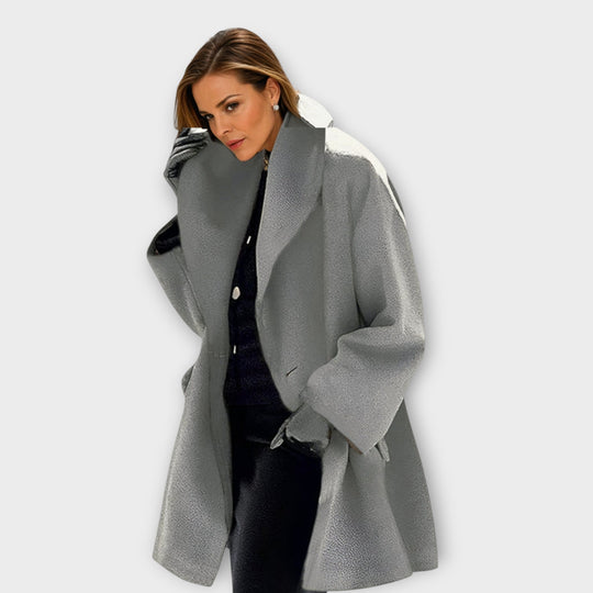Ashlyn – Oversized Wool Blend Coat for Women
