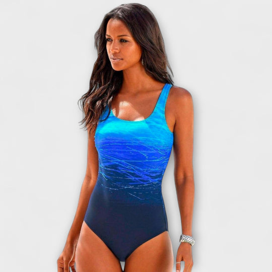 Daphne – Ombre Wave One-Piece Swimsuit for Women