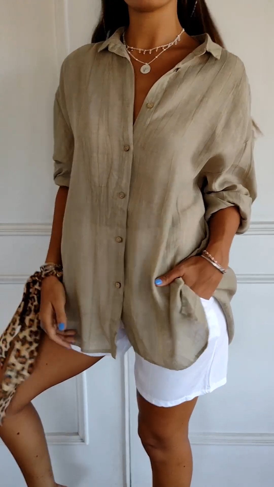 Pegeen – Button-Up Linen Blouse for Women