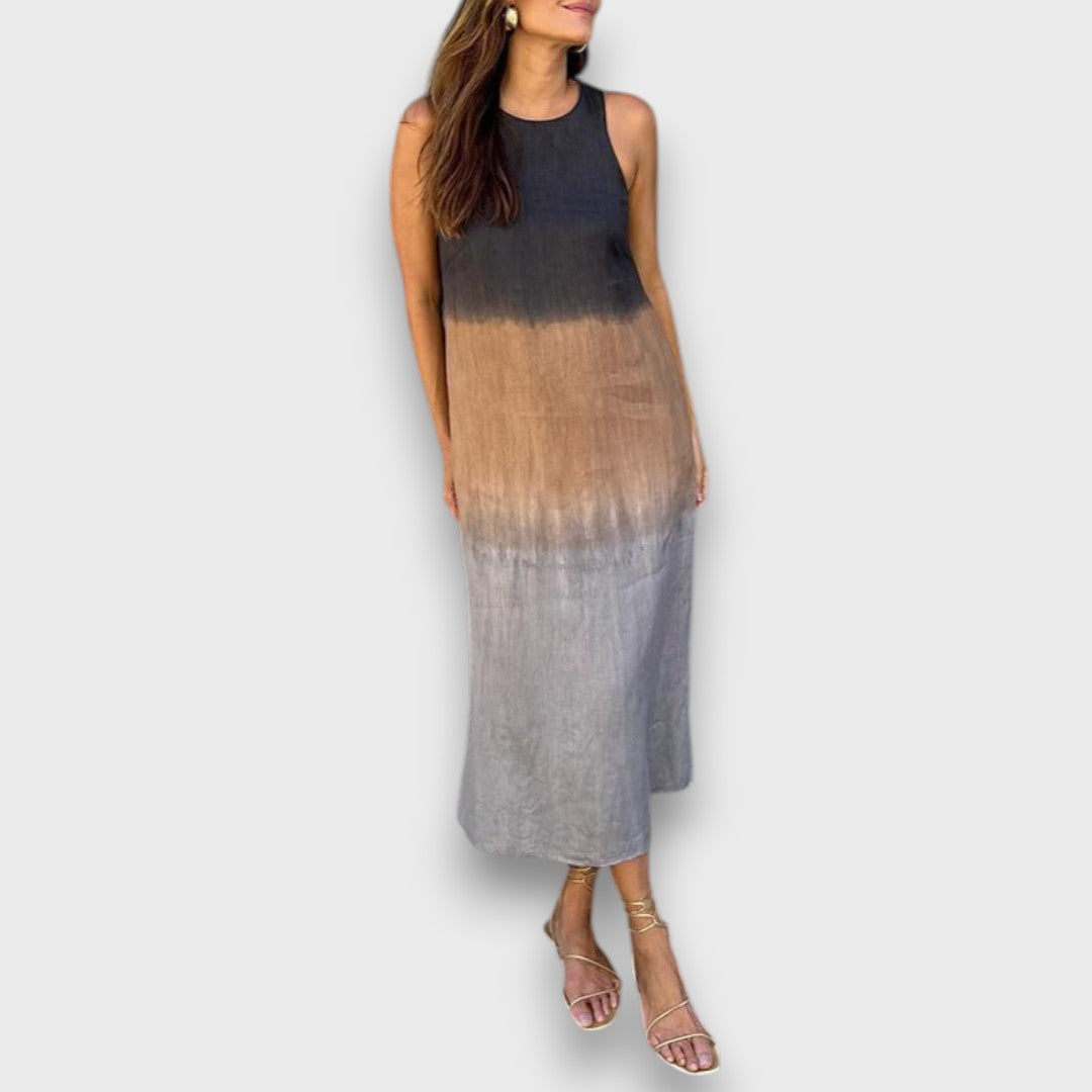 Elvani – Midi Dress in Soft Gradient