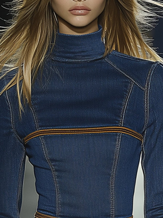 Reyna – Structured Denim Mini Dress