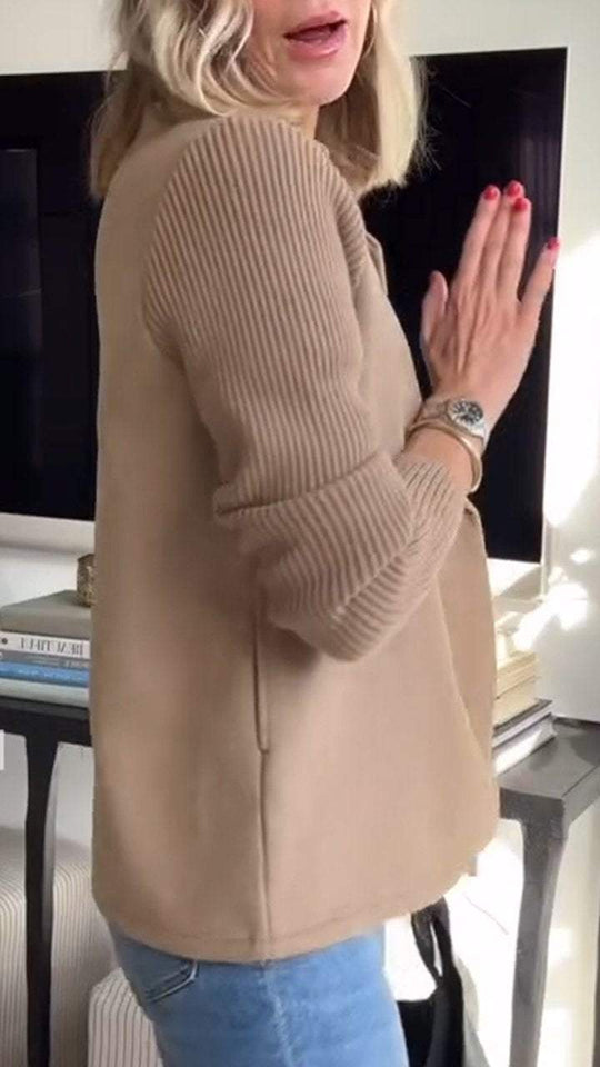 Joelle – Double-Breasted Knit Sleeve Blazer for Women