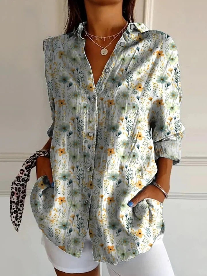 Orvienne – Daisy Print Button Cardigan
