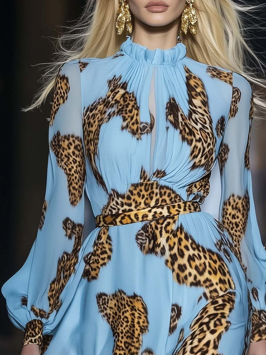 Savara – Wild Elegance Leopard Print Dress