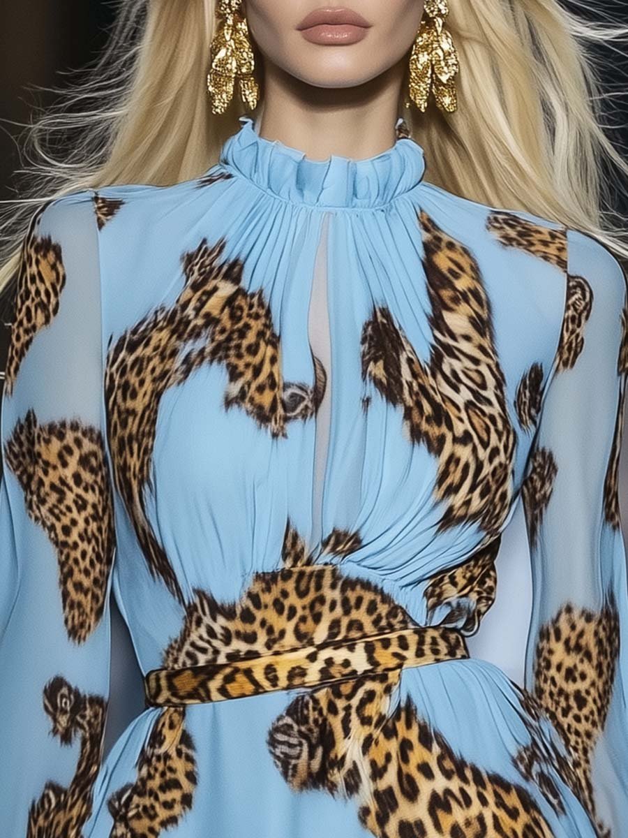 Savara – Wild Elegance Leopard Print Dress