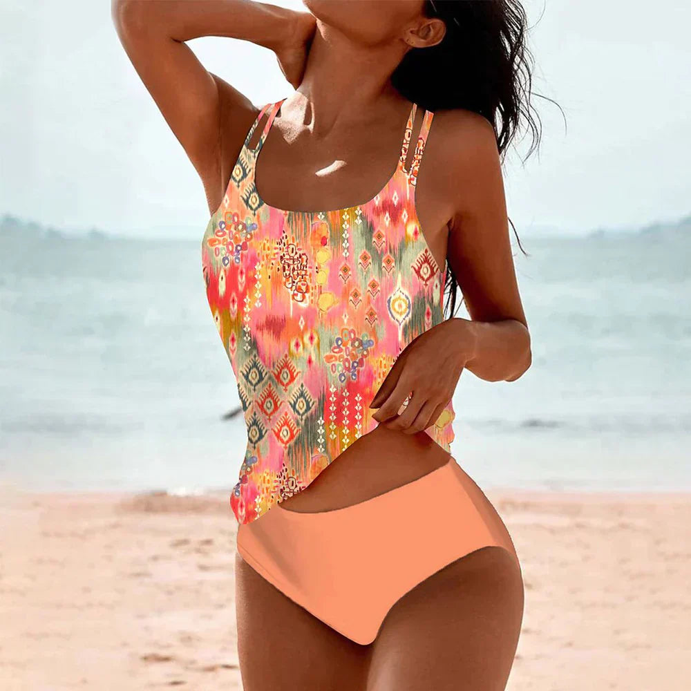Zahara – Boho Halter Tankini Set for the Free Spirit