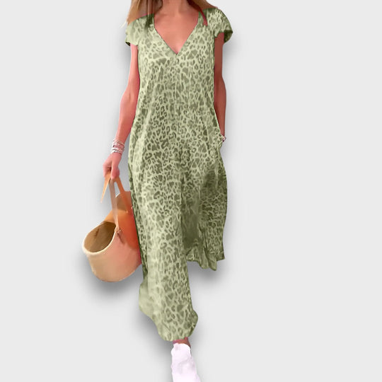 Elisiane – Flowing Dress with V-Neck