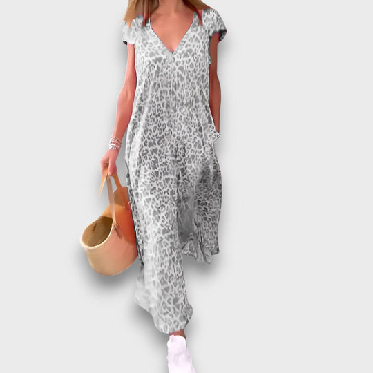 Elisiane – Flowing Dress with V-Neck