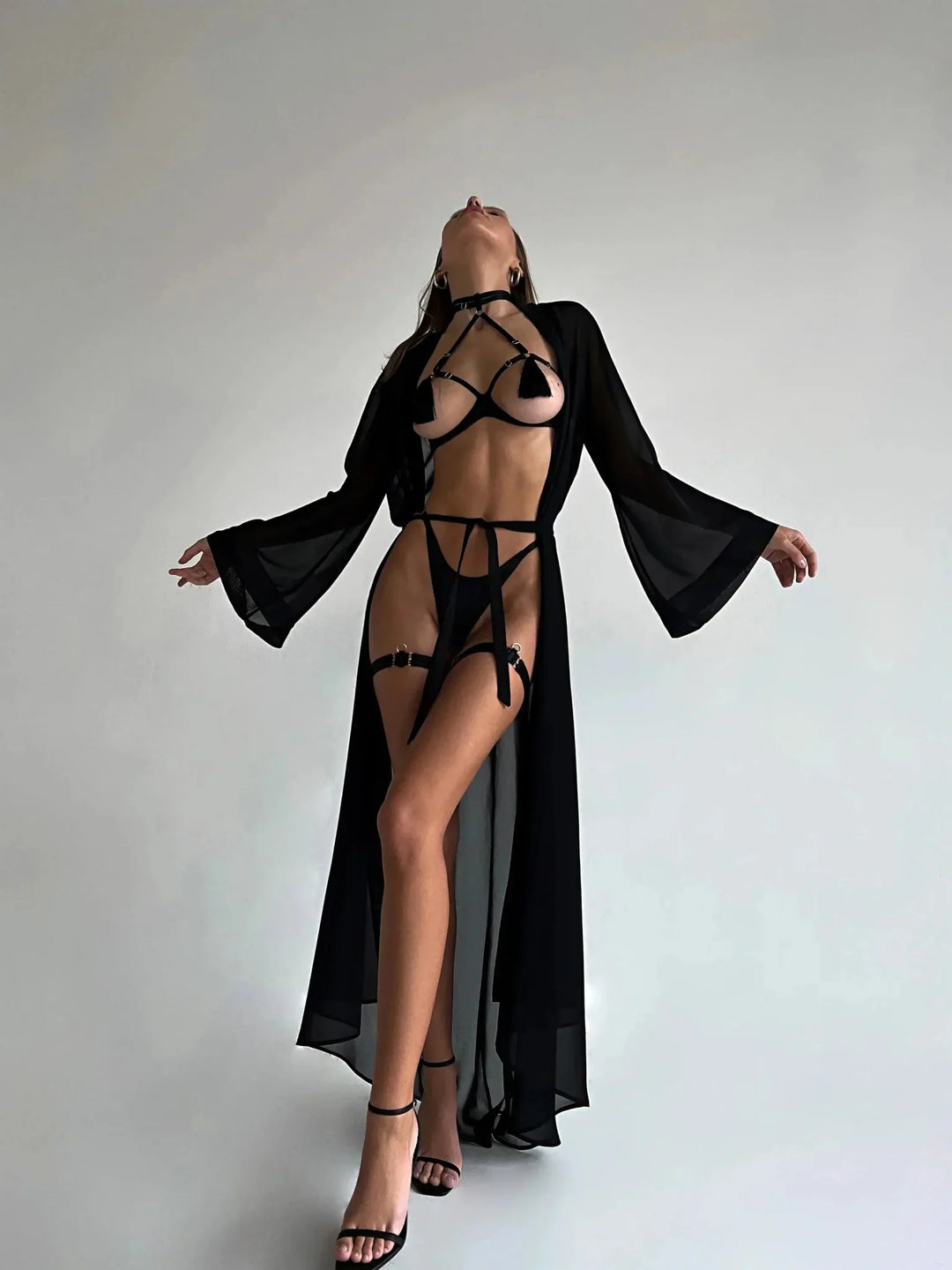Véla – Ultra-Strappy Temptation Lingerie Set for Women