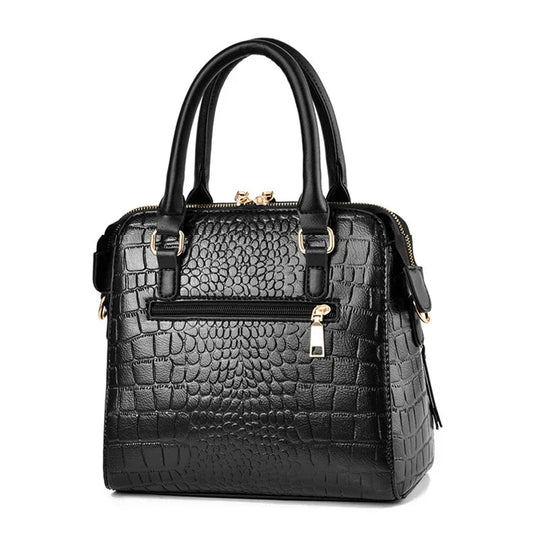 Patsy – Elegant Crocodile-Textured Leather Handbag for Women