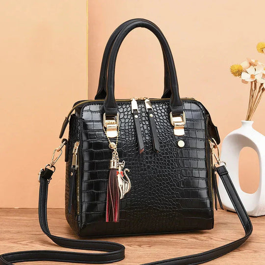Patsy – Elegant Crocodile-Textured Leather Handbag for Women