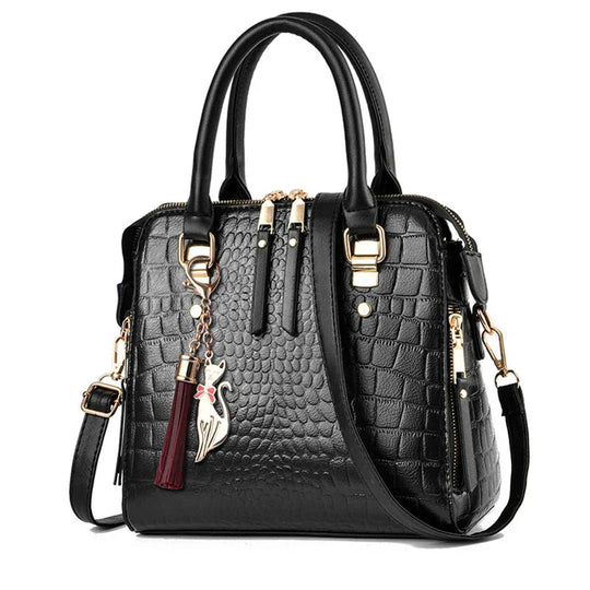 Patsy – Elegant Crocodile-Textured Leather Handbag for Women