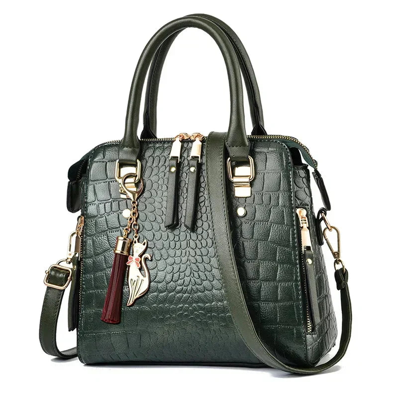 Patsy – Elegant Crocodile-Textured Leather Handbag for Women