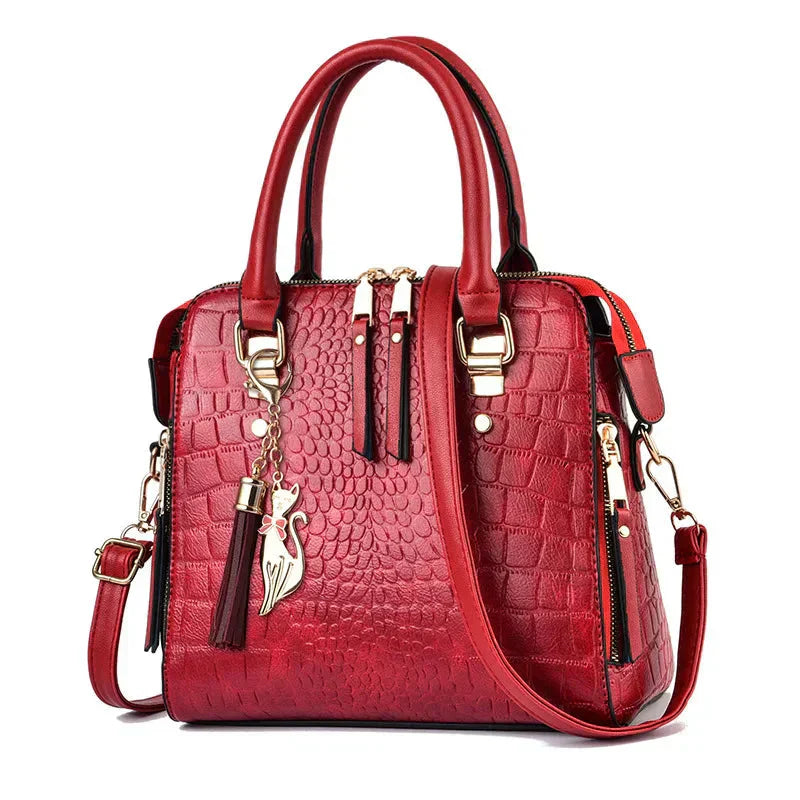 Patsy – Elegant Crocodile-Textured Leather Handbag for Women