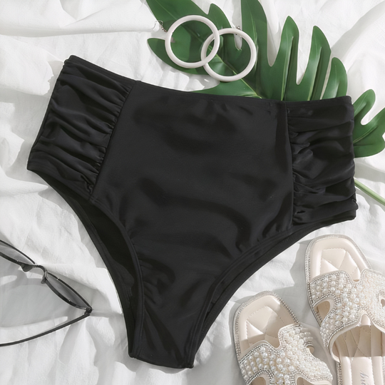 Aryana – High-Waisted Ruched Swim Bottoms for Women