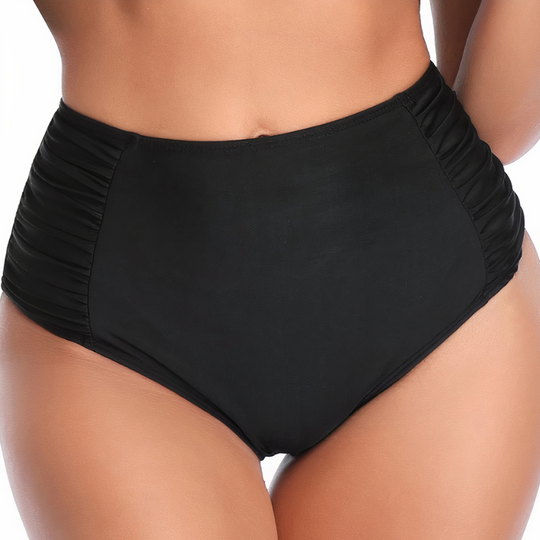 Aryana – High-Waisted Ruched Swim Bottoms for Women