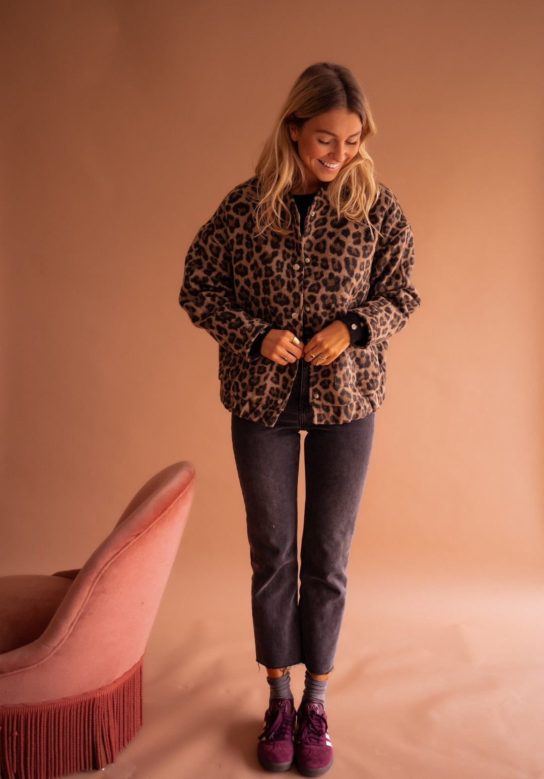 Lilith – Leopard Print Oversized Jacket for Women