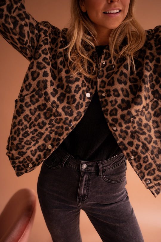 Lilith – Leopard Print Oversized Jacket for Women