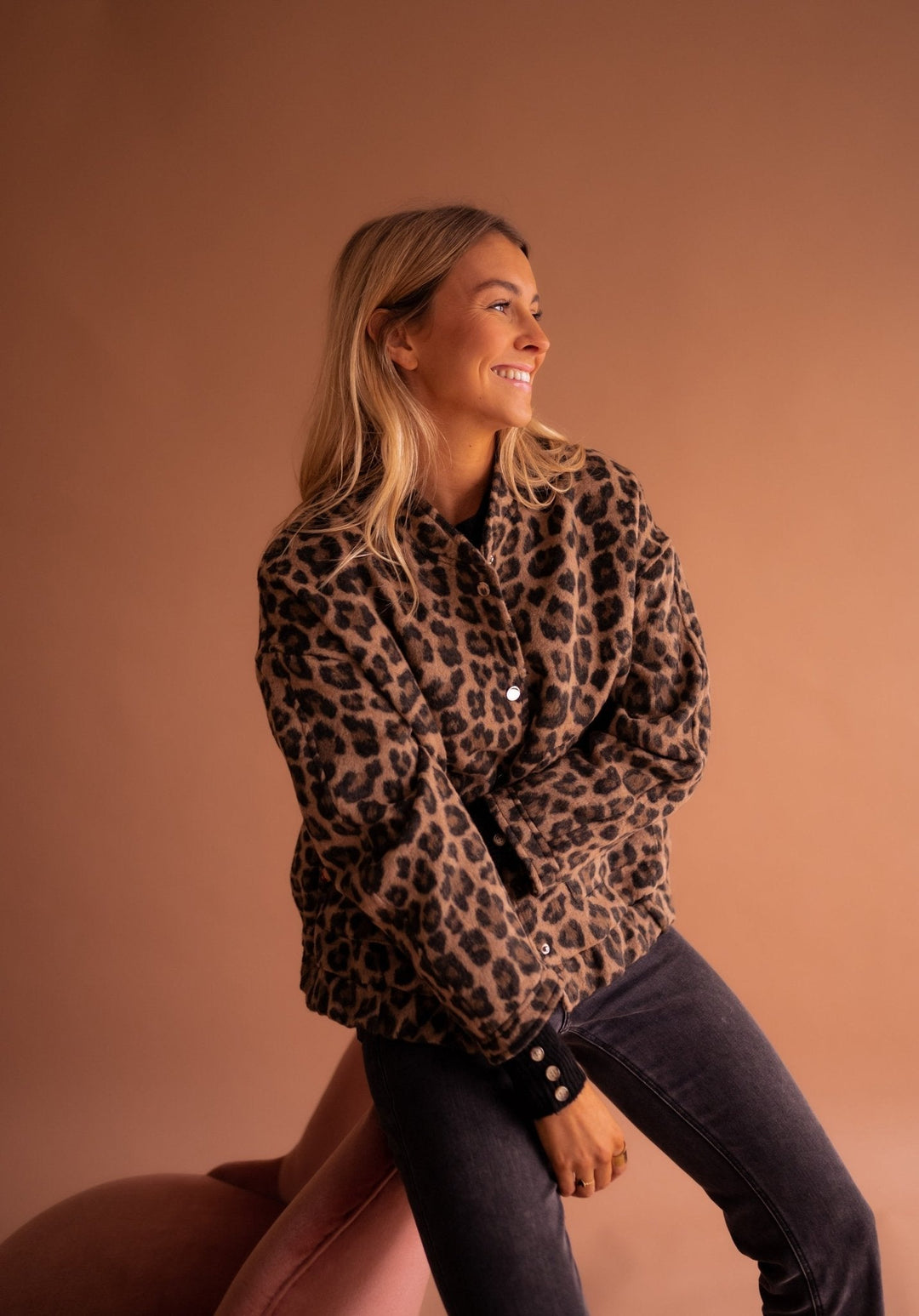 Lilith – Leopard Print Oversized Jacket for Women