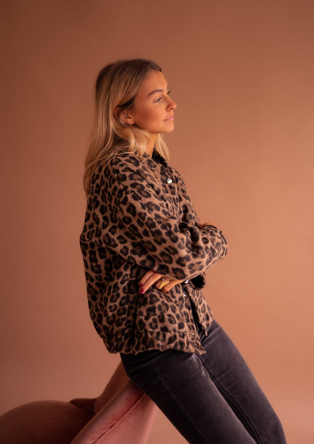 Lilith – Leopard Print Oversized Jacket for Women